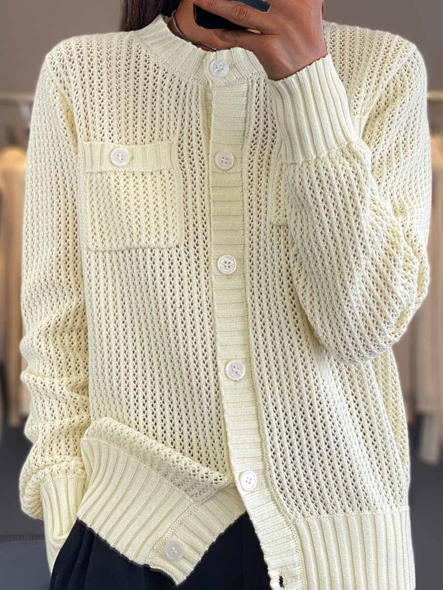 Madeline | Women’s Elegant Chest Pocket Cardigan