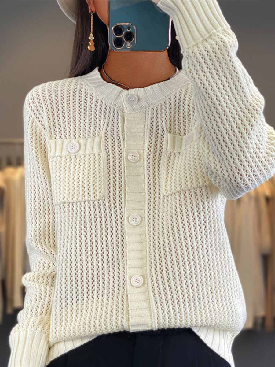 Madeline | Women’s Elegant Chest Pocket Cardigan