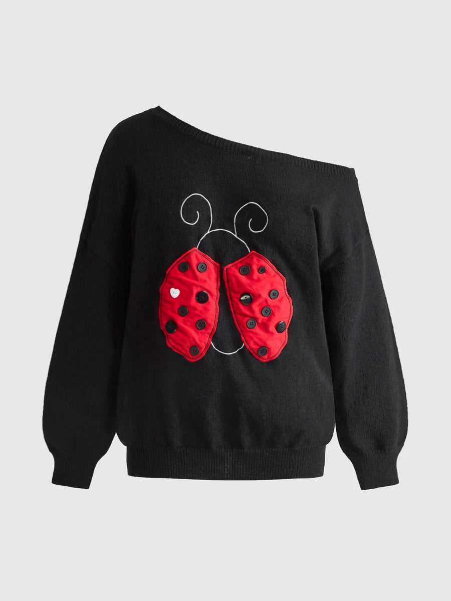 Clara | Kawaii Cat Embroidered Sweater