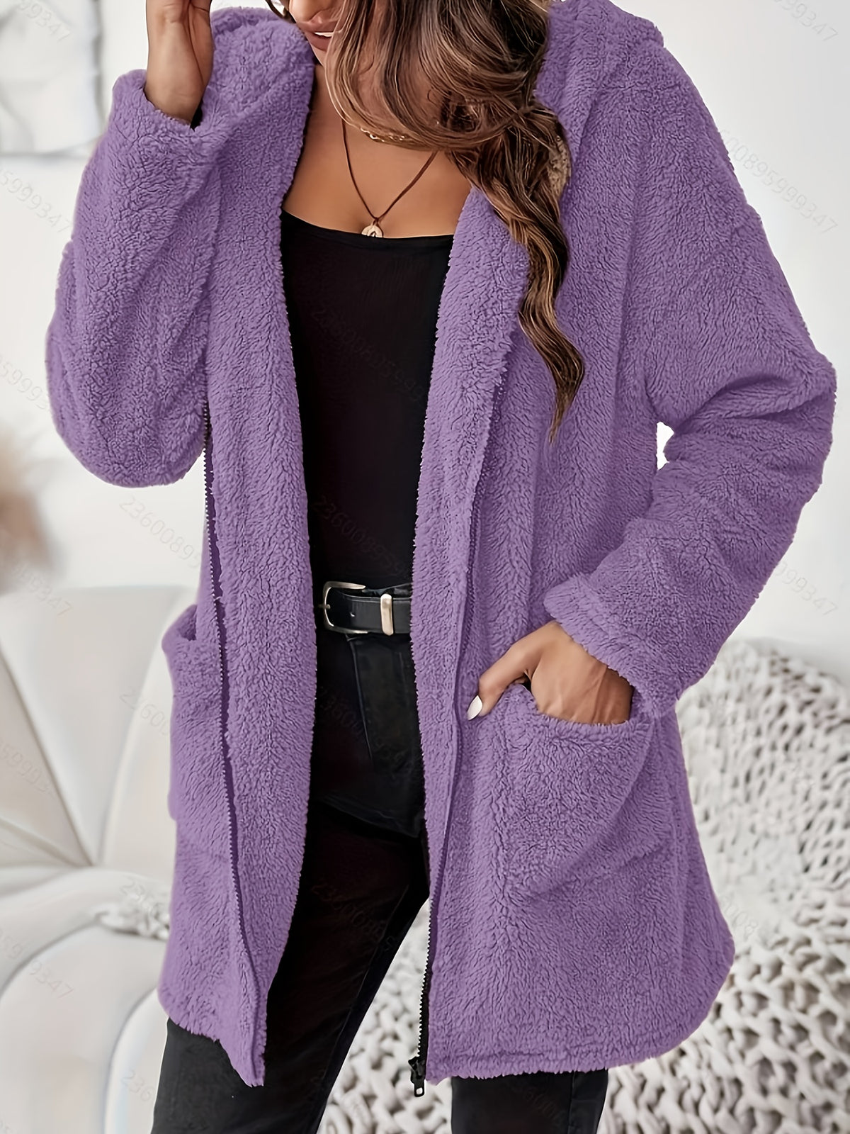 Maren™ Women’s Plus-Size Plush Hooded Coat