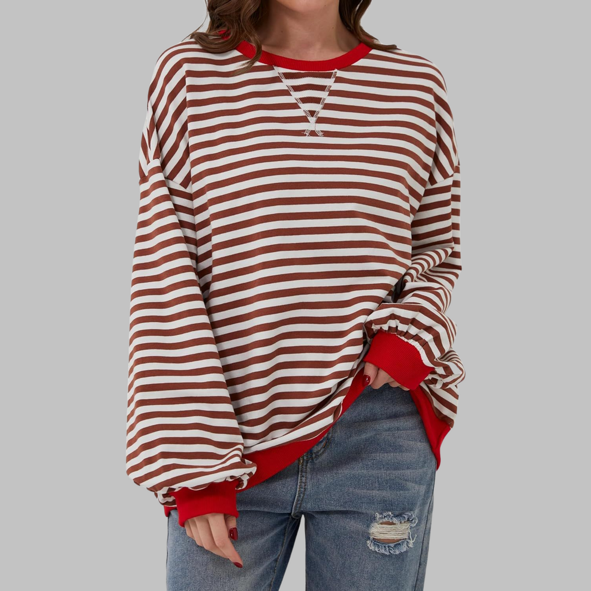 Callie™ | Relaxed Striped Crewneck Top