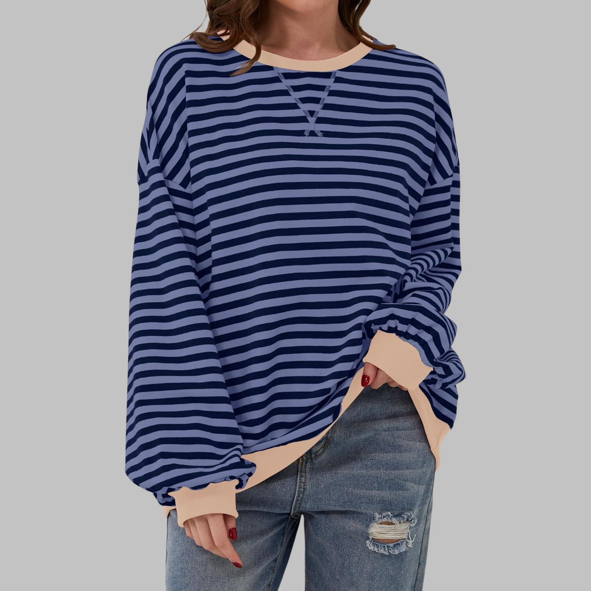 Callie™ | Relaxed Striped Crewneck Top