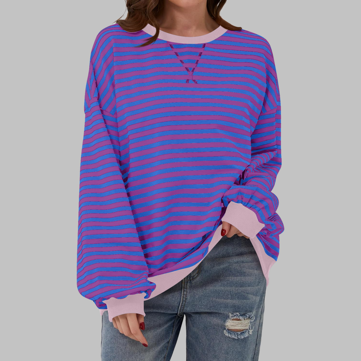 Callie™ | Relaxed Striped Crewneck Top