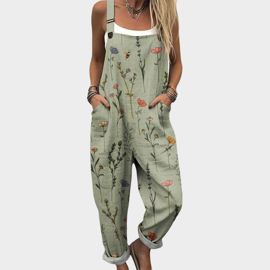 SIENNA | PRINTED WIDE-LEG OVERALLS