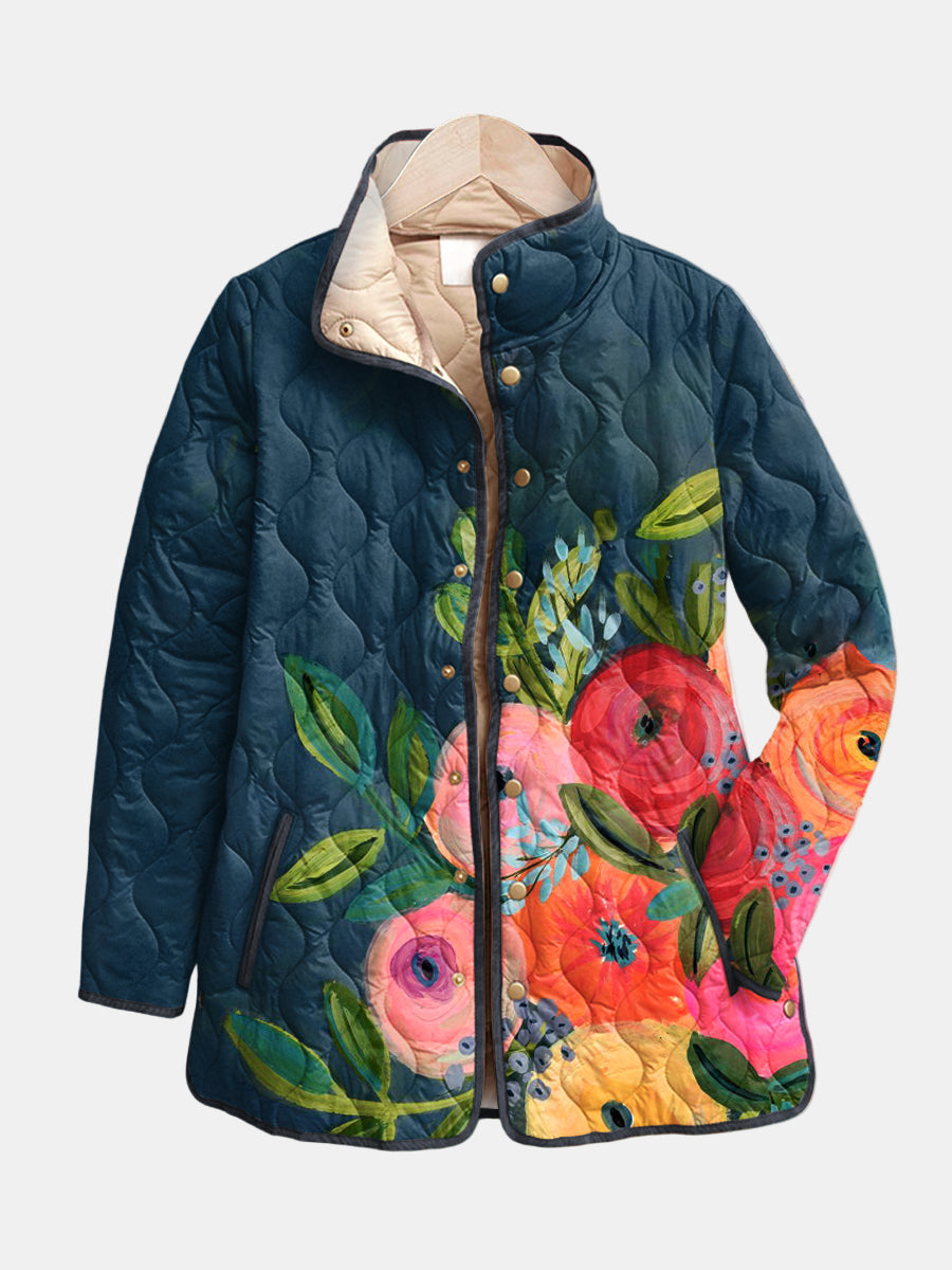 Amaya | Vintage Floral Quilted Jacket