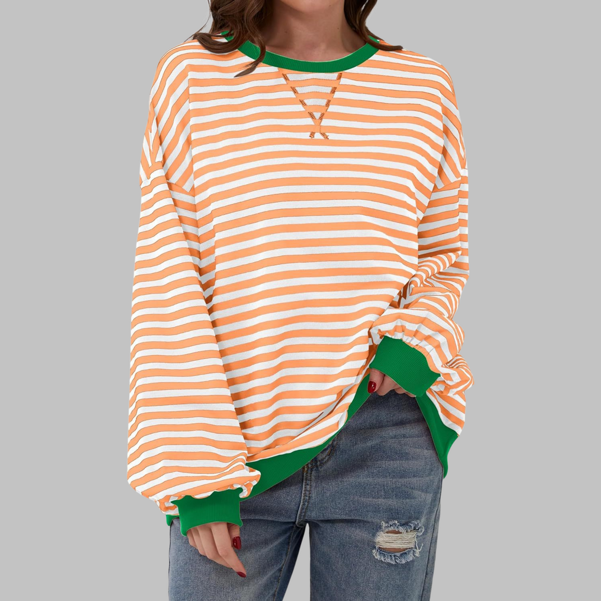 Callie™ | Relaxed Striped Crewneck Top