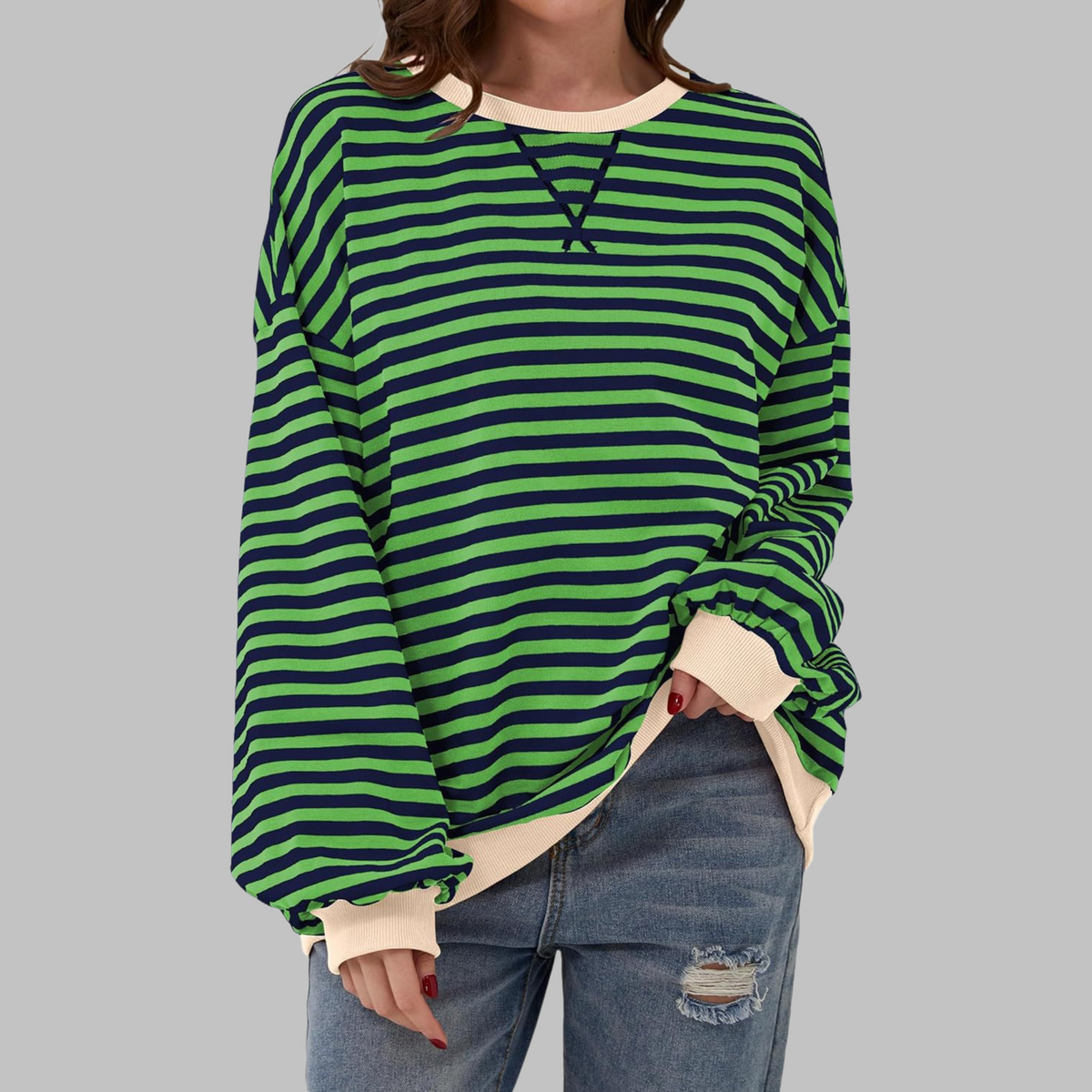 Callie™ | Relaxed Striped Crewneck Top