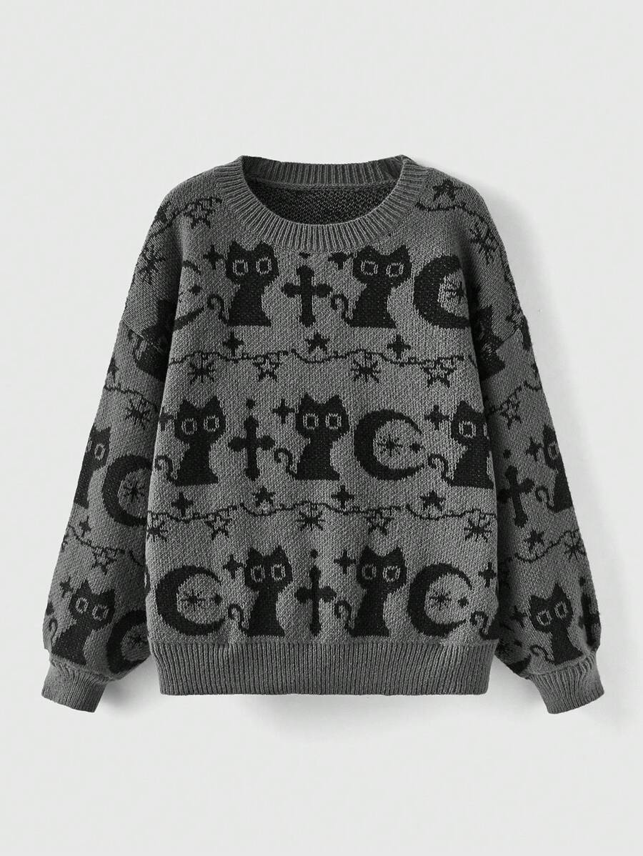 Nova | Bold Cat & Cross Sweater