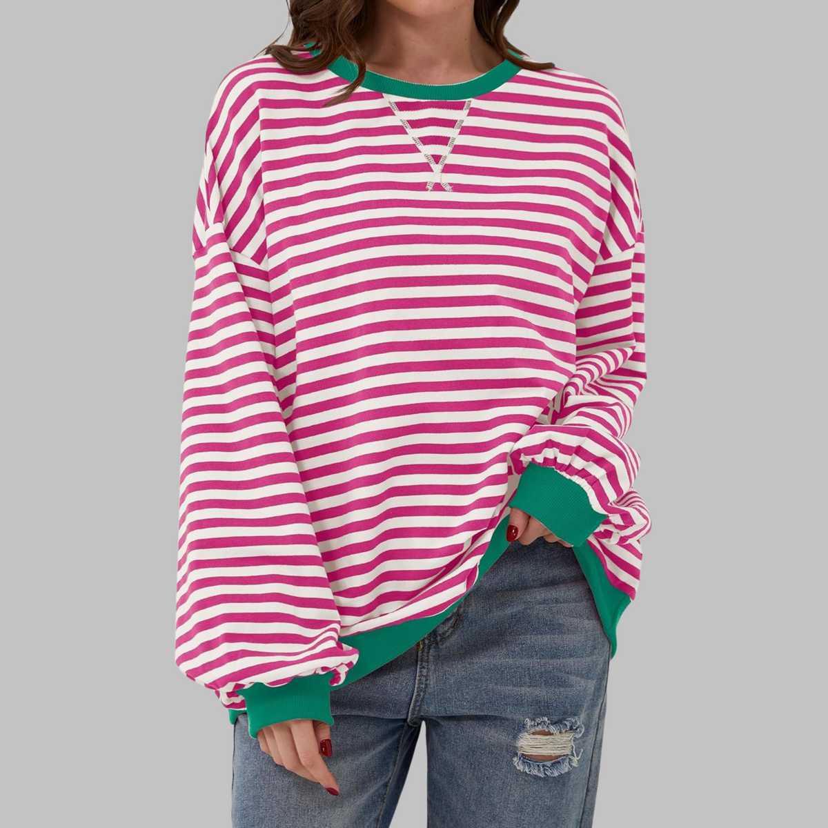 Callie™ | Relaxed Striped Crewneck Top