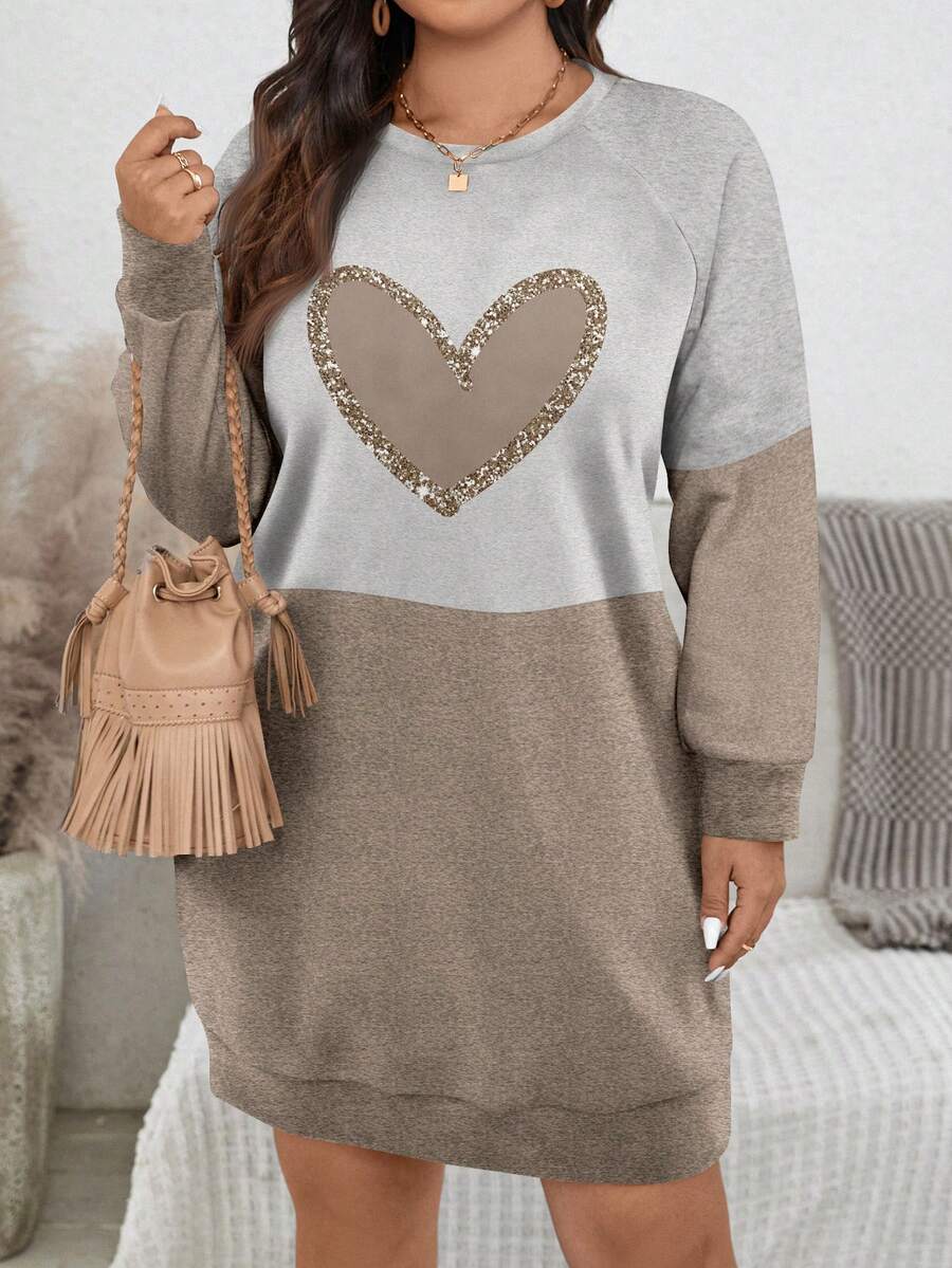 Marlowe™ | Relaxed Heart-Print Sweatshirt Dress