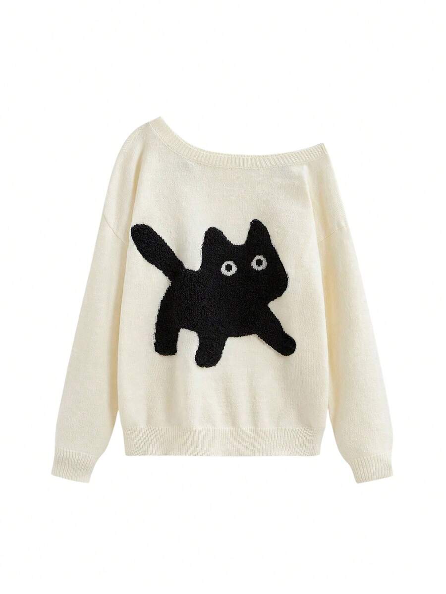 Clara | Kawaii Cat Embroidered Sweater