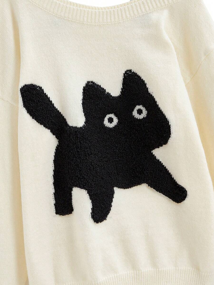 Clara | Kawaii Cat Embroidered Sweater