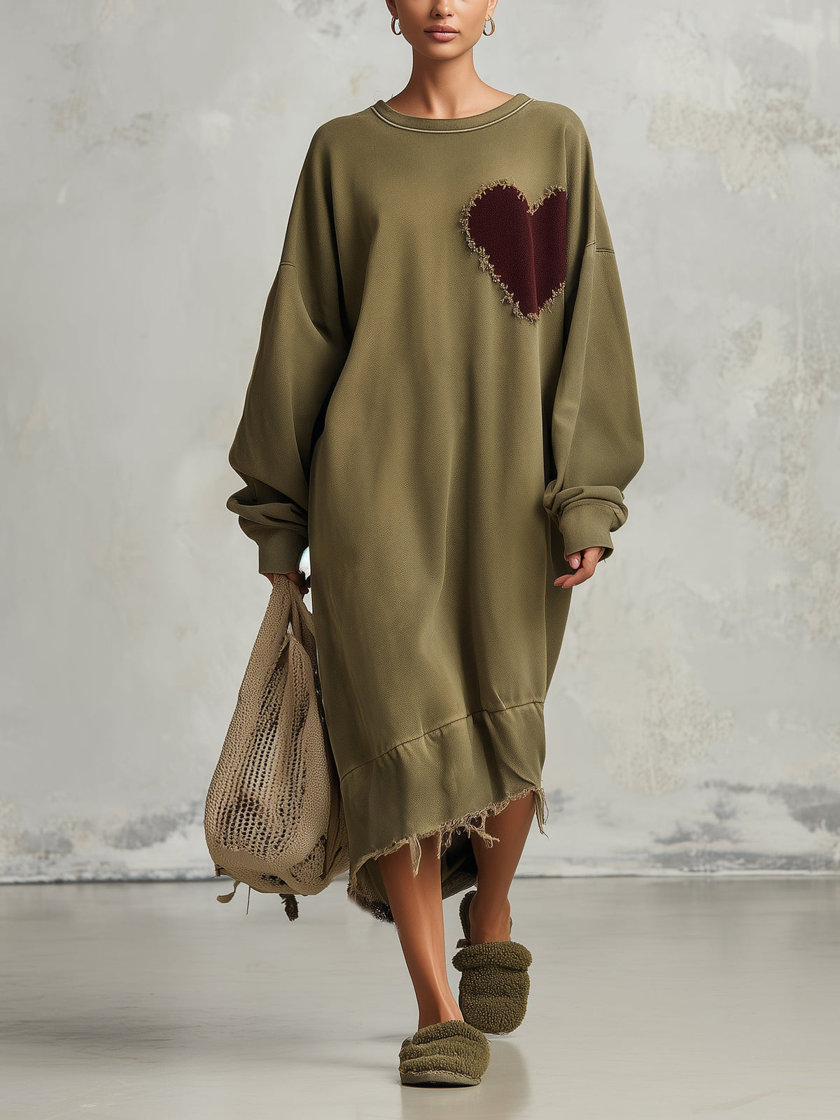 Olivia™ | Heart Sweatshirt Dress