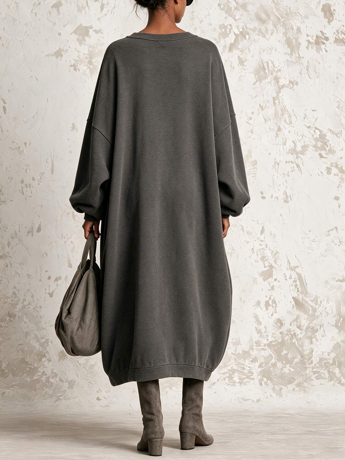 Selene™ | Crescent Moon Oversized Sweatshirt Dress