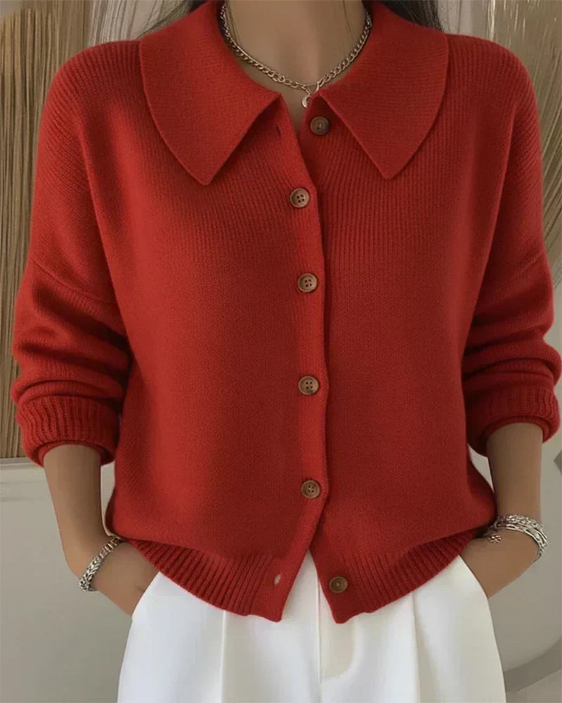 Clara™ | Collared Button Cardigan