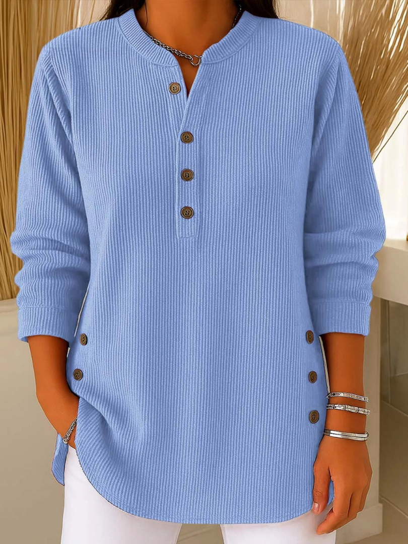Mia™ | Buttoned Henley Tunic