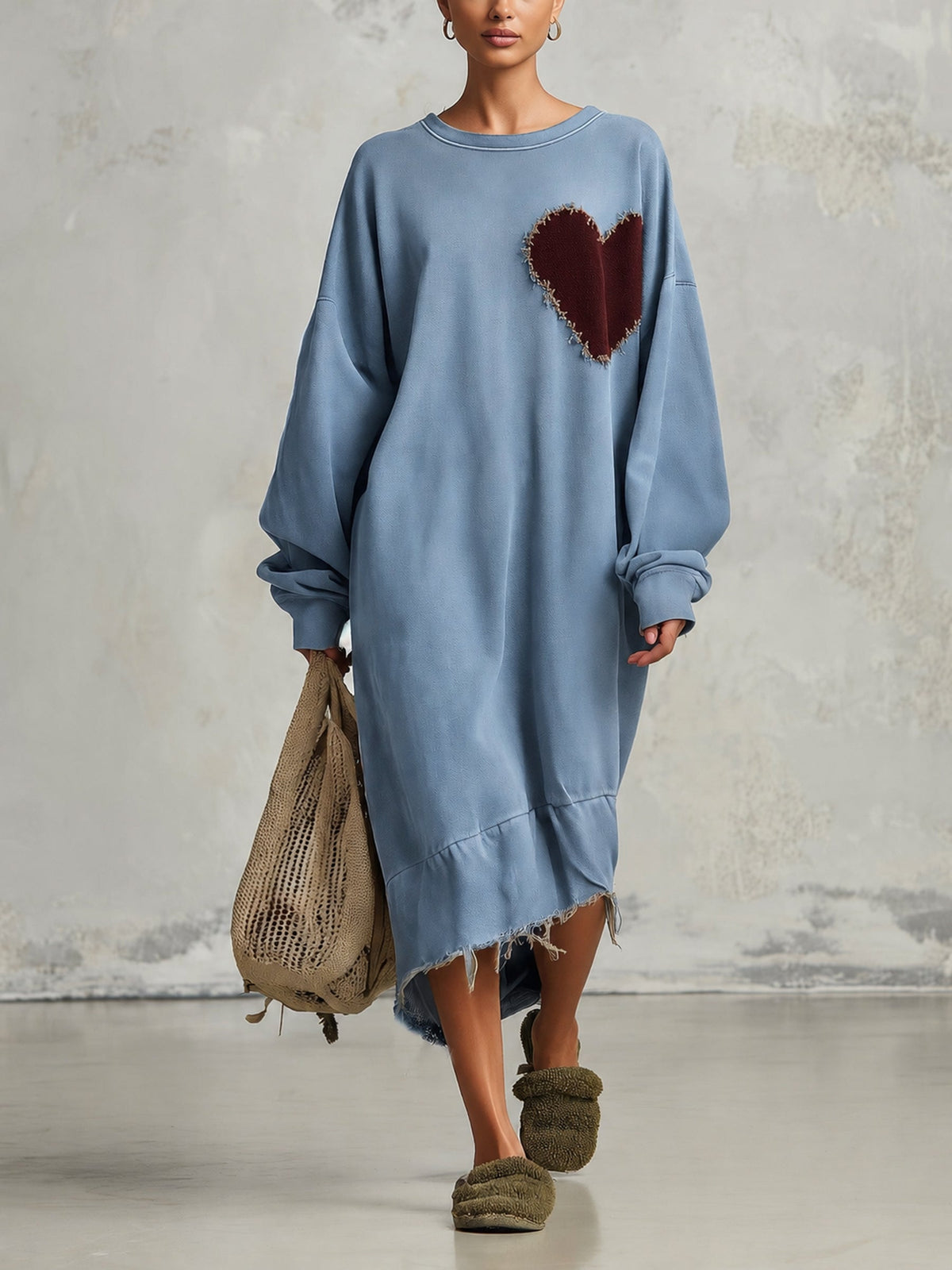 Olivia™ | Heart Sweatshirt Dress