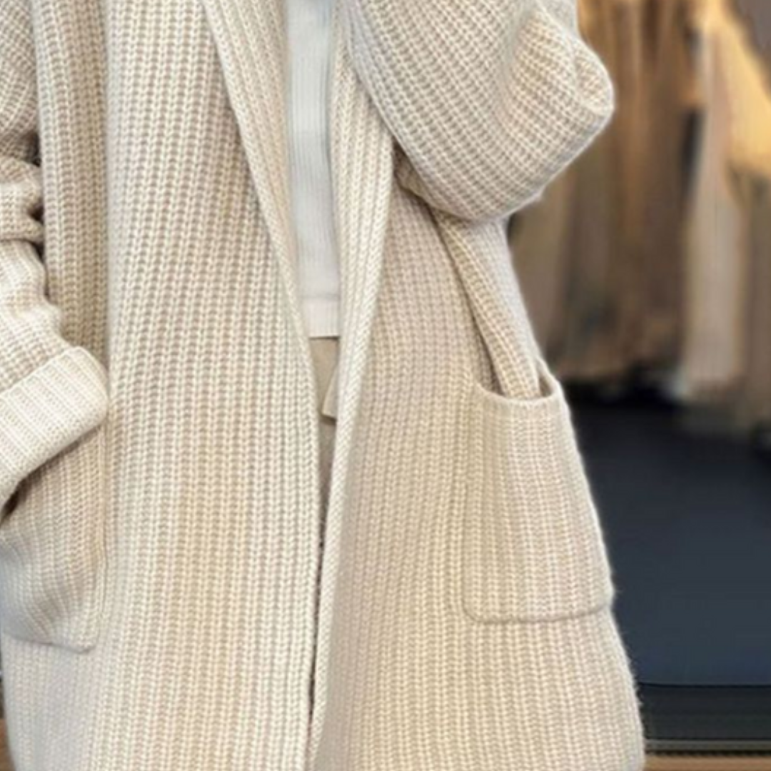 Kinsley | Women's Oversized Open-Front Knitted Cardigan