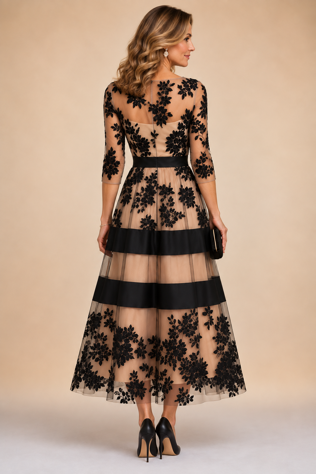 Adrielle | Elegant Floral Lace Dress