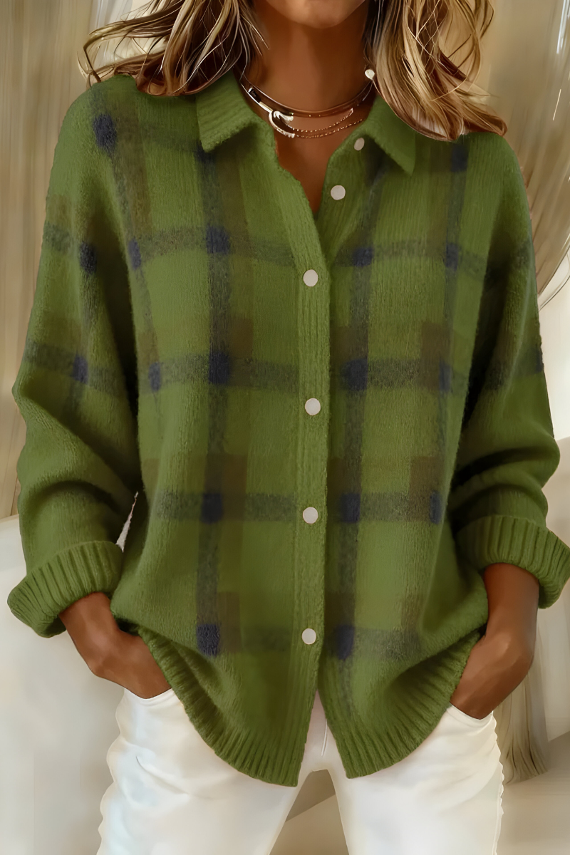 Bernadette™ | Checked Cardigan