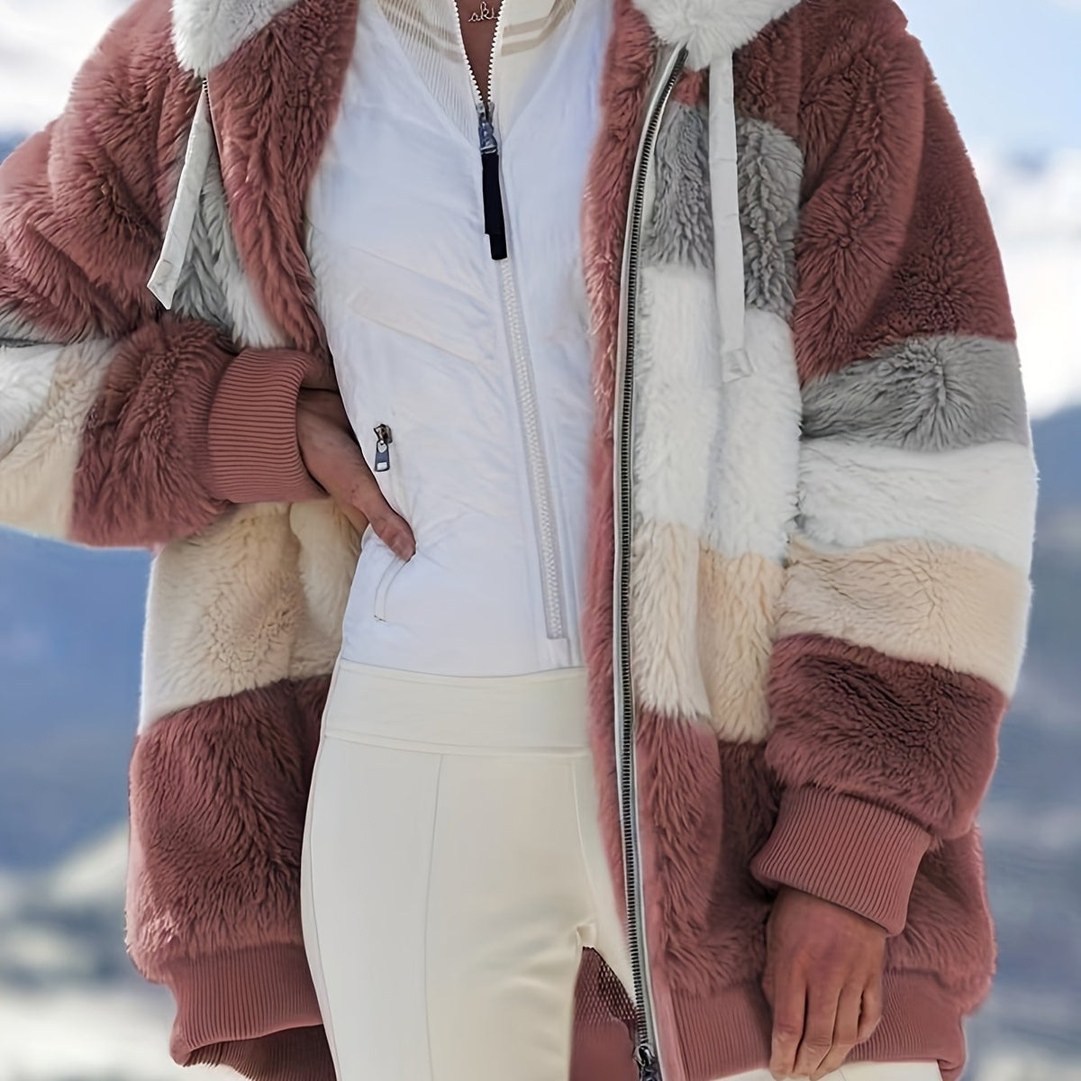 Heidi™ Women’s Colorblock Plush Jacket.