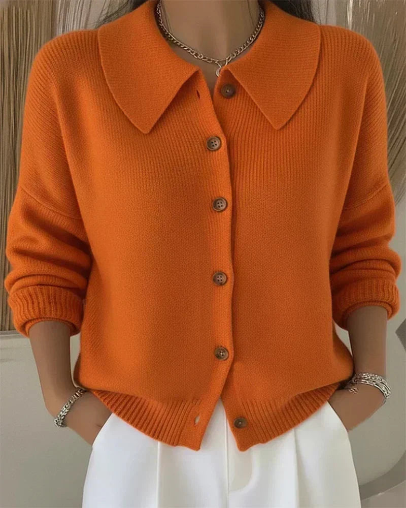Clara™ | Collared Button Cardigan