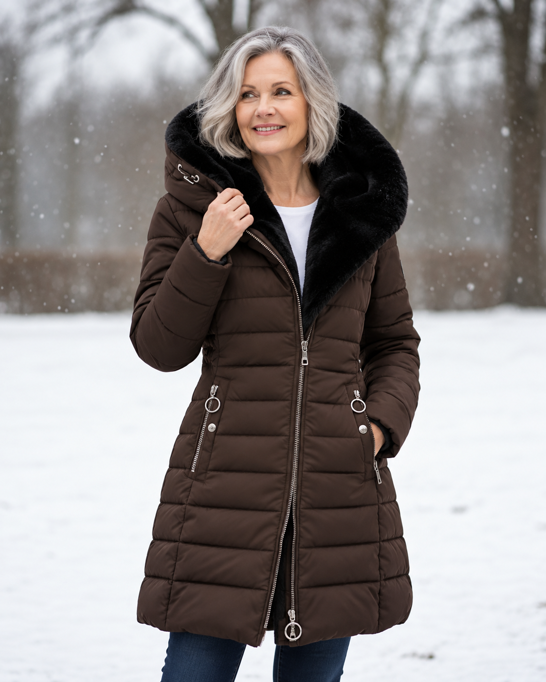 Marga™ | Long Quilted Hooded Winter Coat