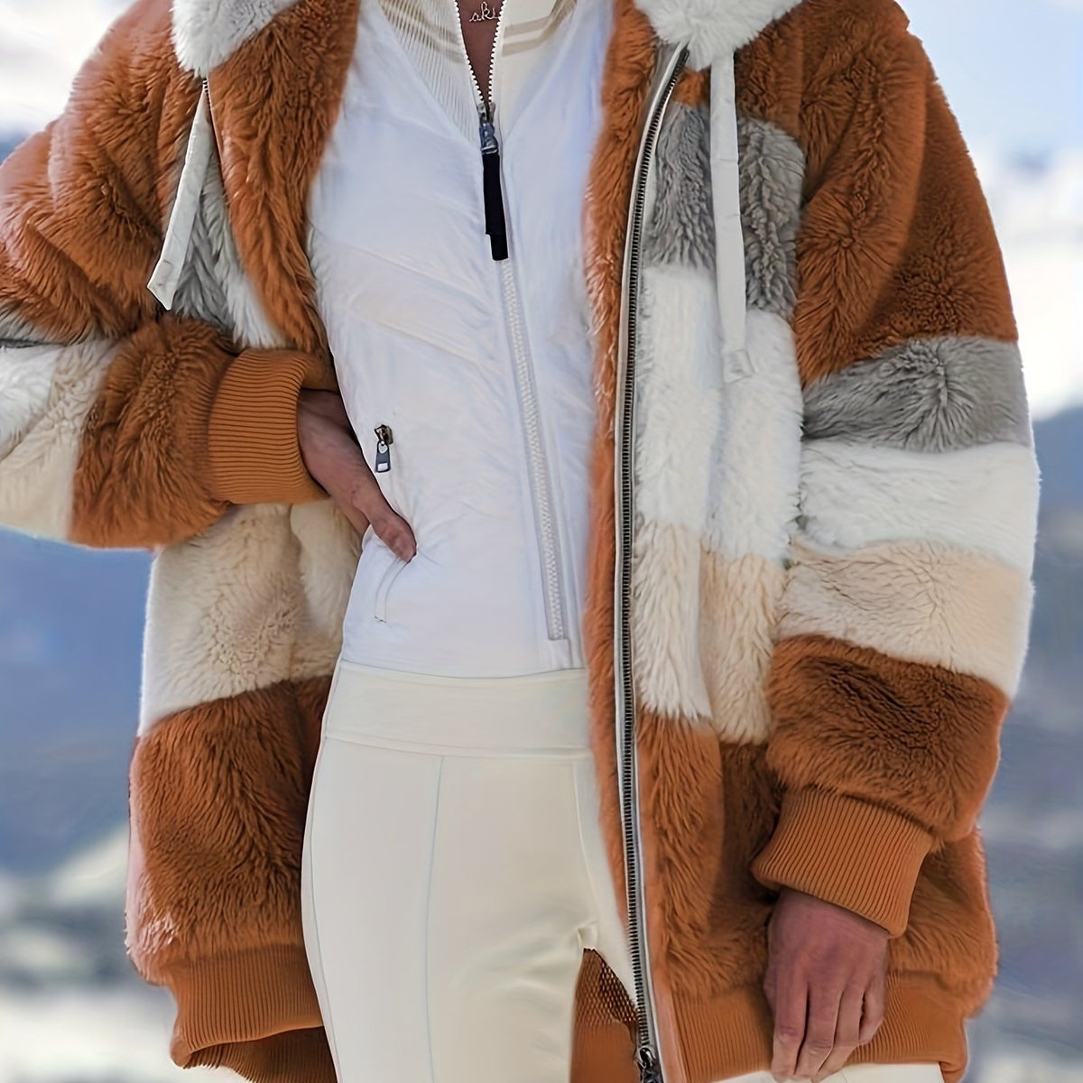 Heidi™ Women’s Colorblock Plush Jacket.