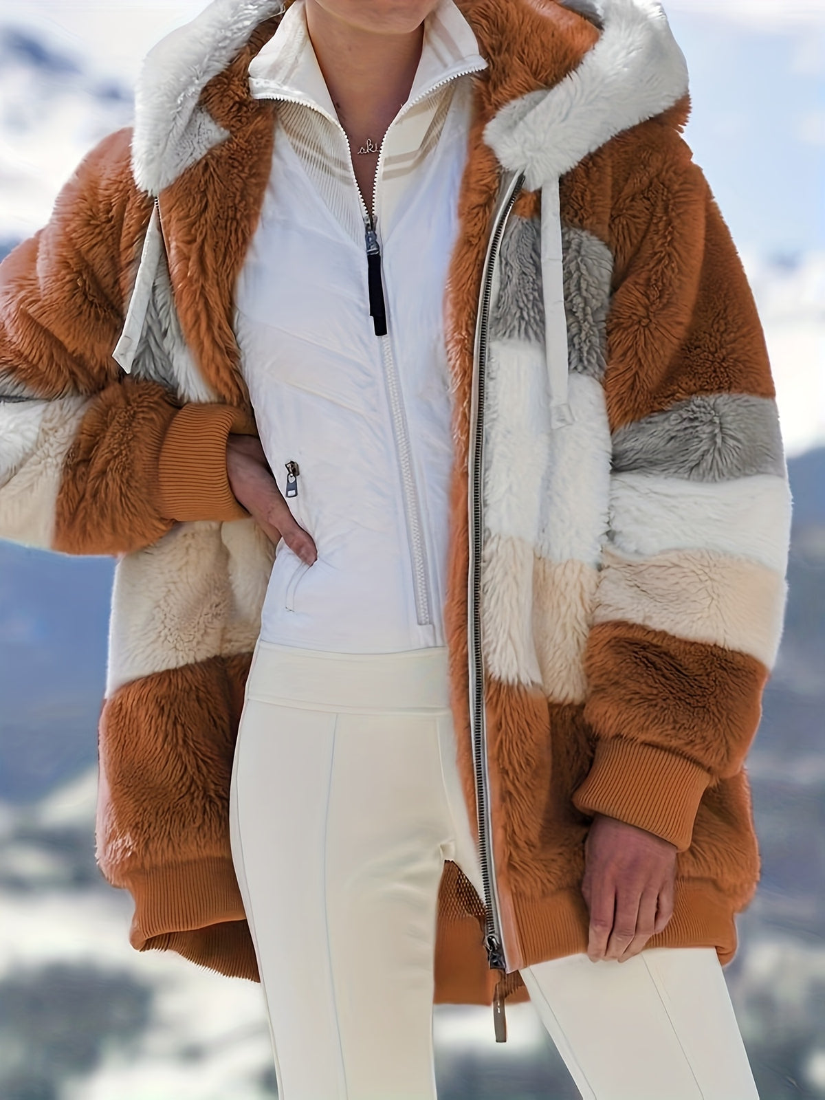 Heidi™ Women’s Colorblock Plush Jacket.