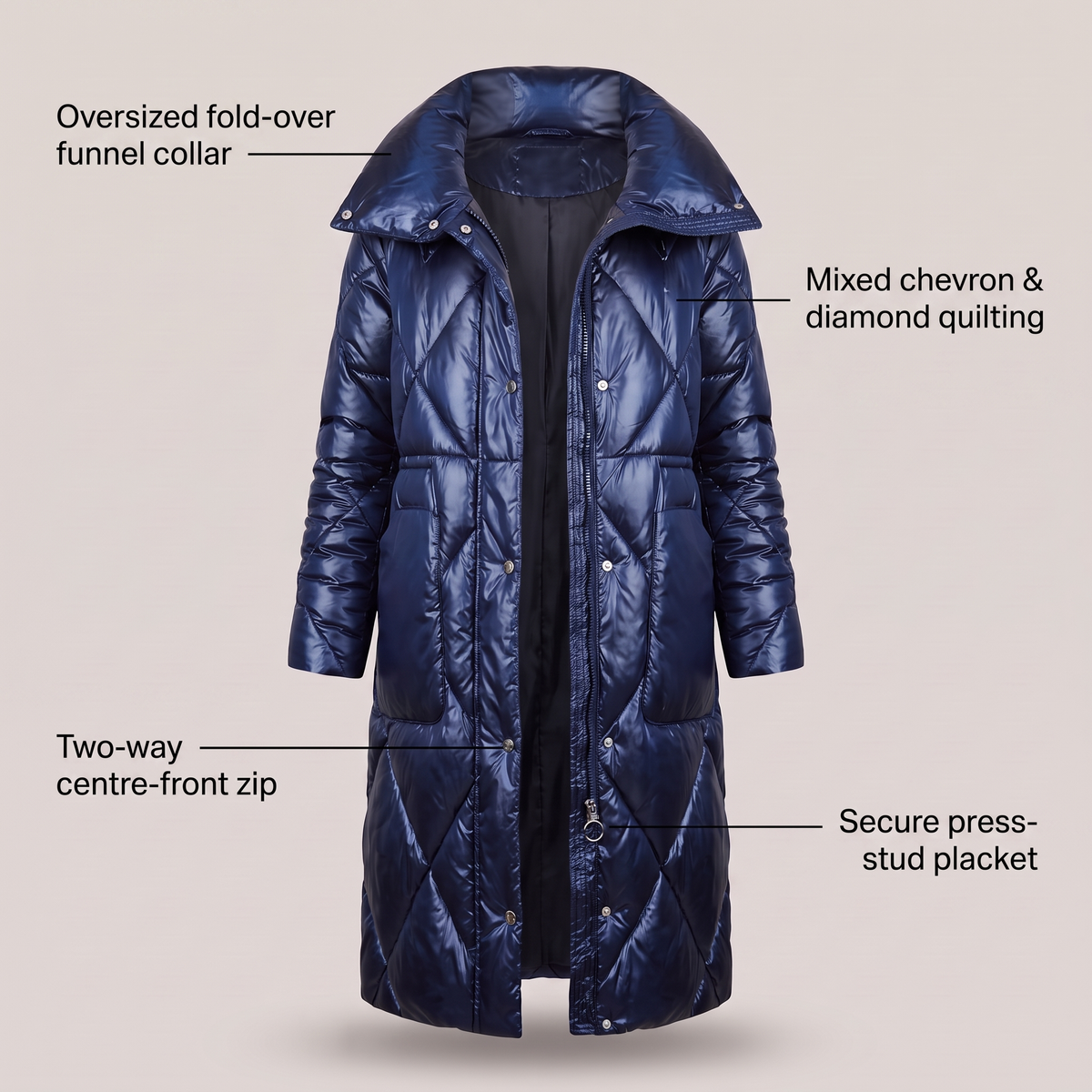 Winterley™ | Longline Quilted Puffer Coat