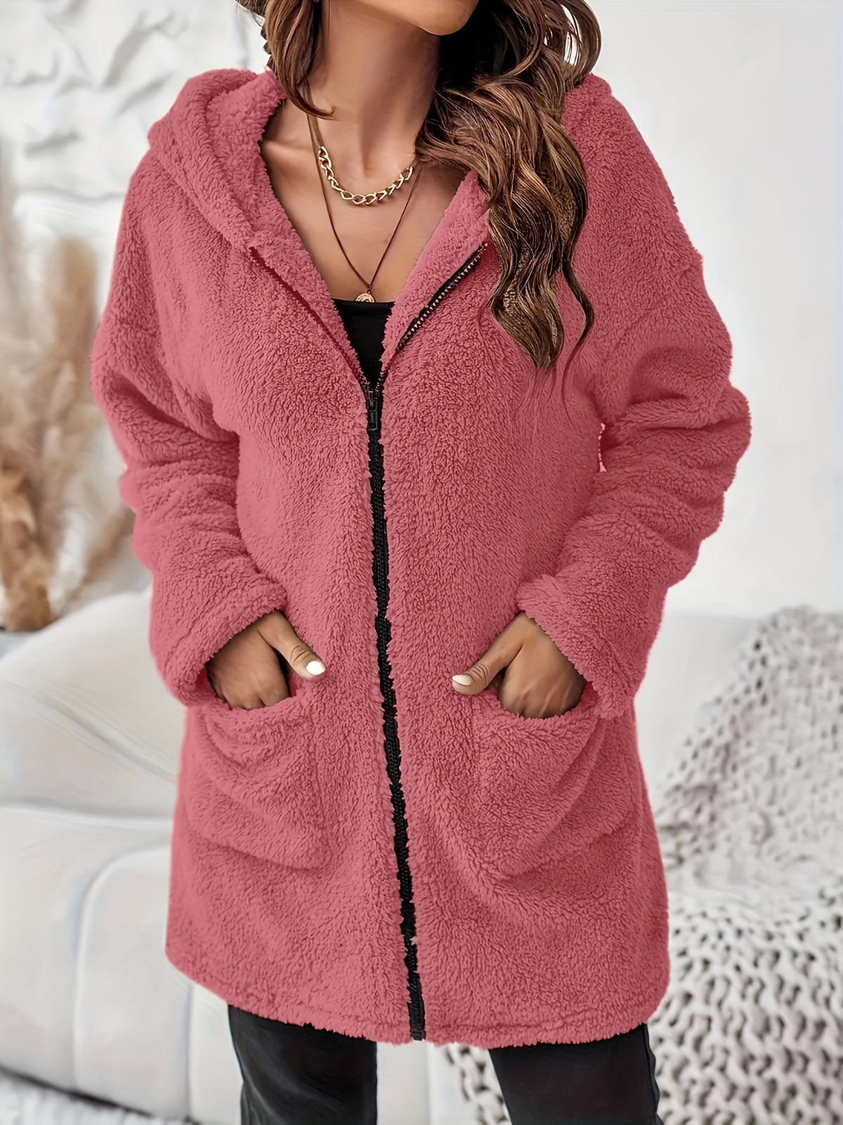 Maren™ Women’s Plus-Size Plush Hooded Coat