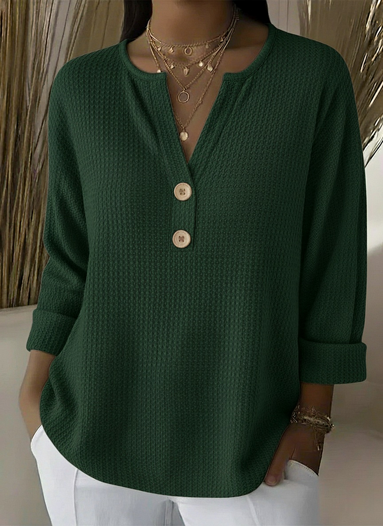 Ada™ | Buttoned Henley Top