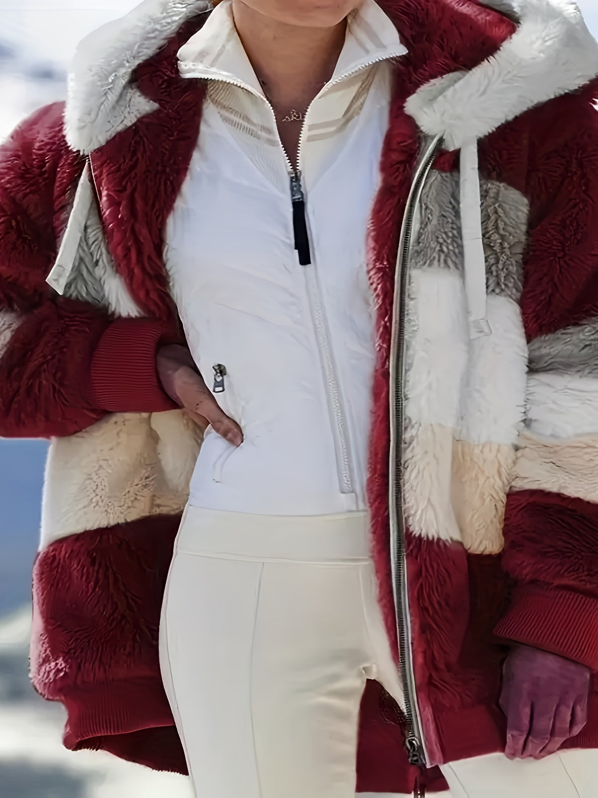 Heidi™ Women’s Colorblock Plush Jacket.