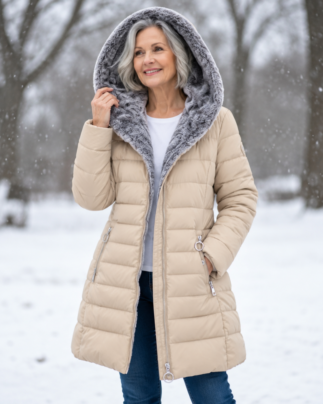 Marga™ | Long Quilted Hooded Winter Coat