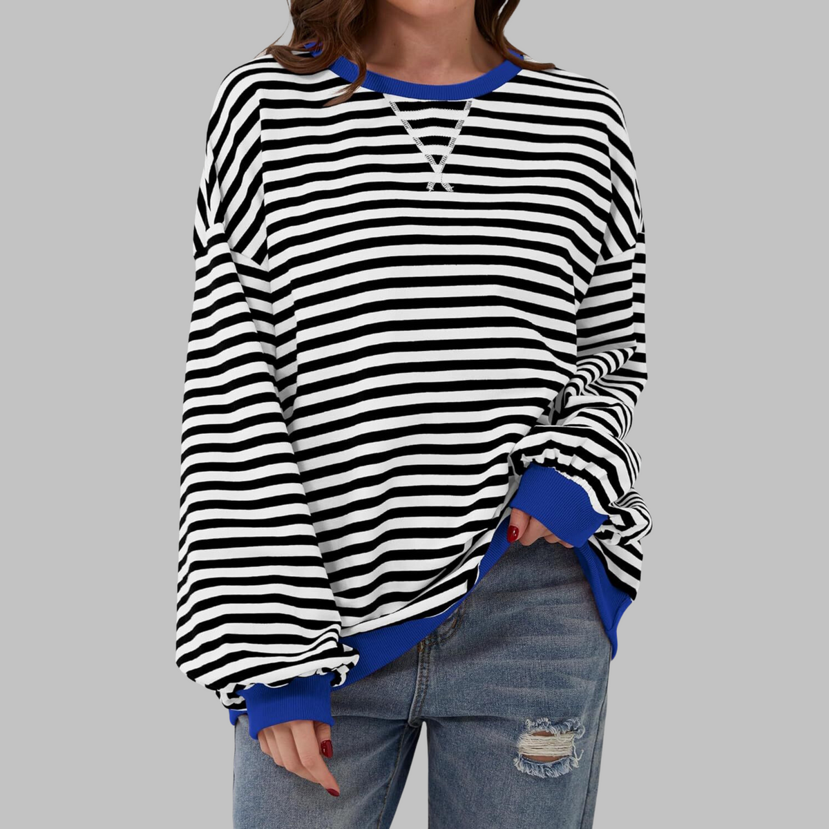Callie™ | Relaxed Striped Crewneck Top