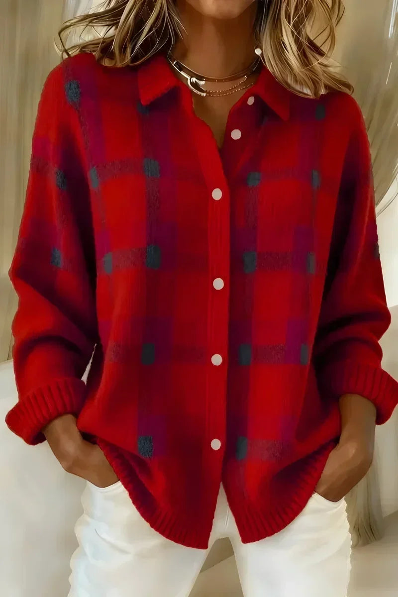 Ivalene™ | Plaid Button Cardigan
