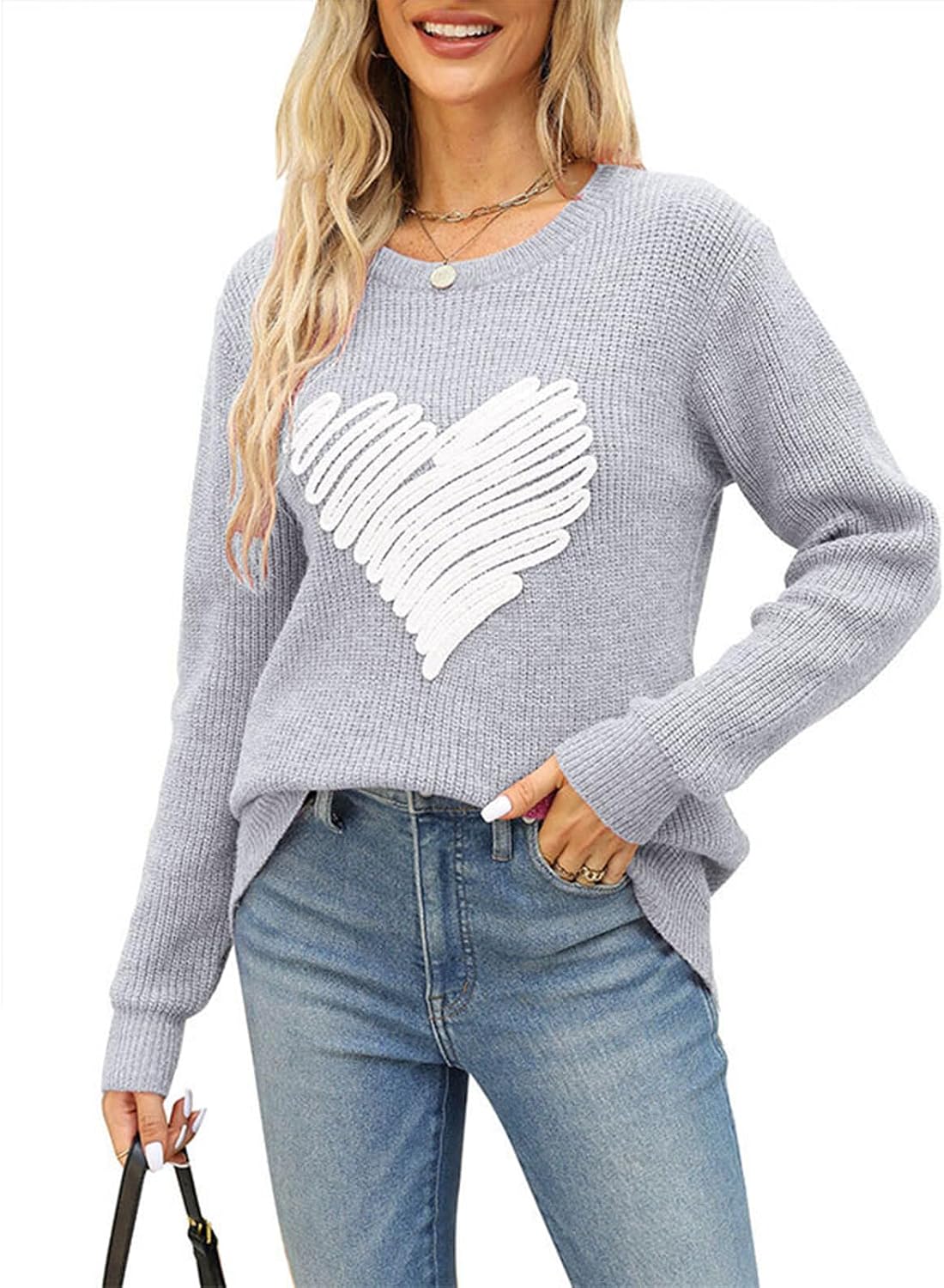 Evelyn™ | Heart-Stitched Knit Sweater