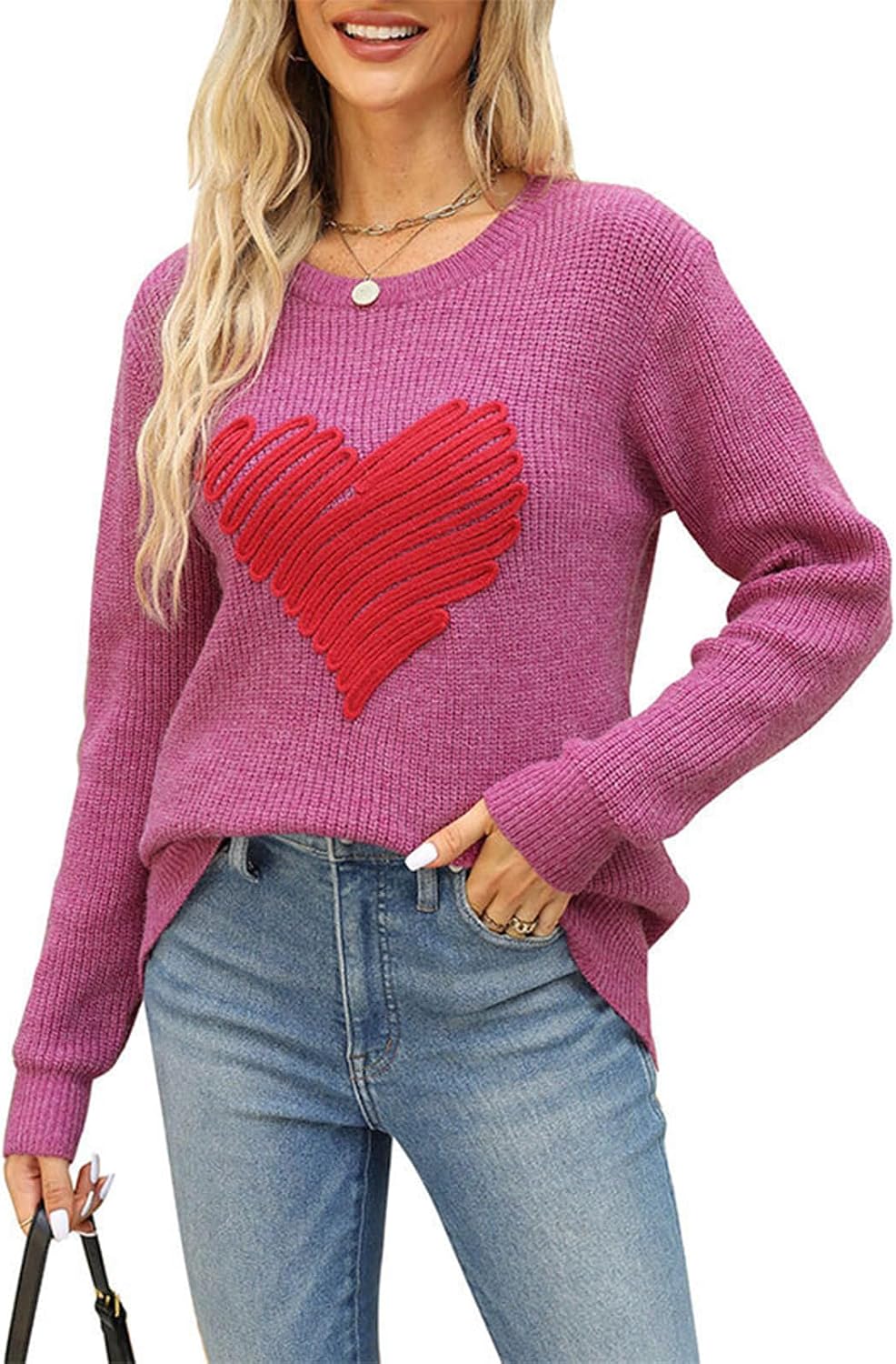 Evelyn™ | Heart-Stitched Knit Sweater
