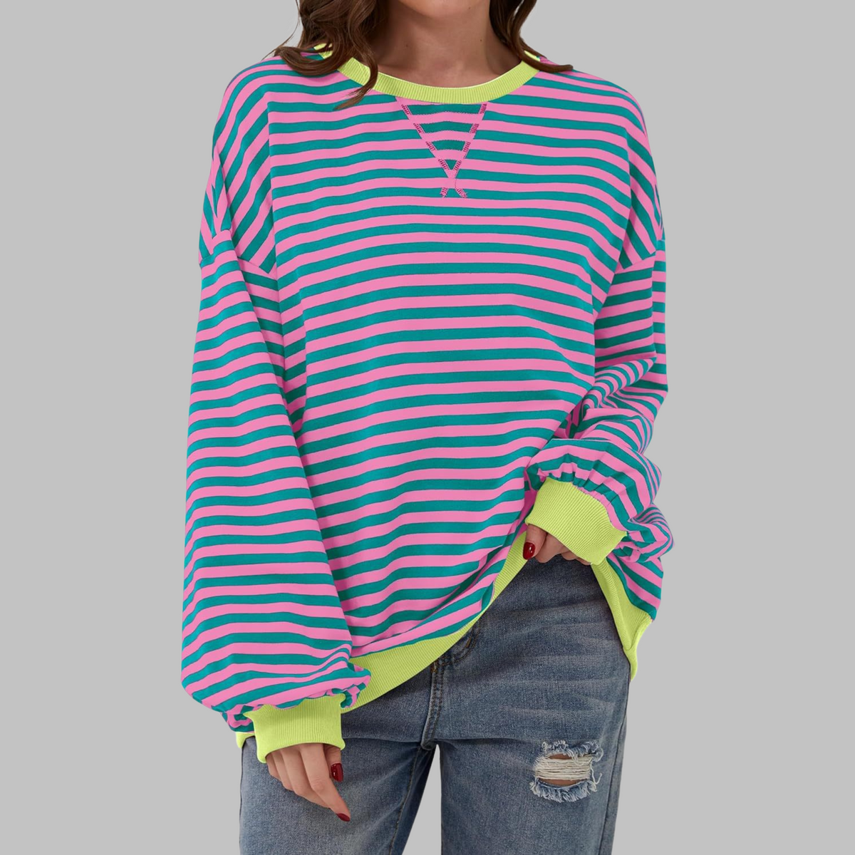 Callie™ | Relaxed Striped Crewneck Top