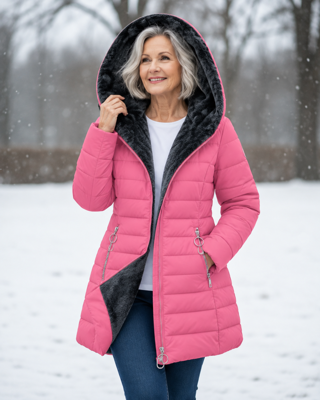 Marga™ | Long Quilted Hooded Winter Coat