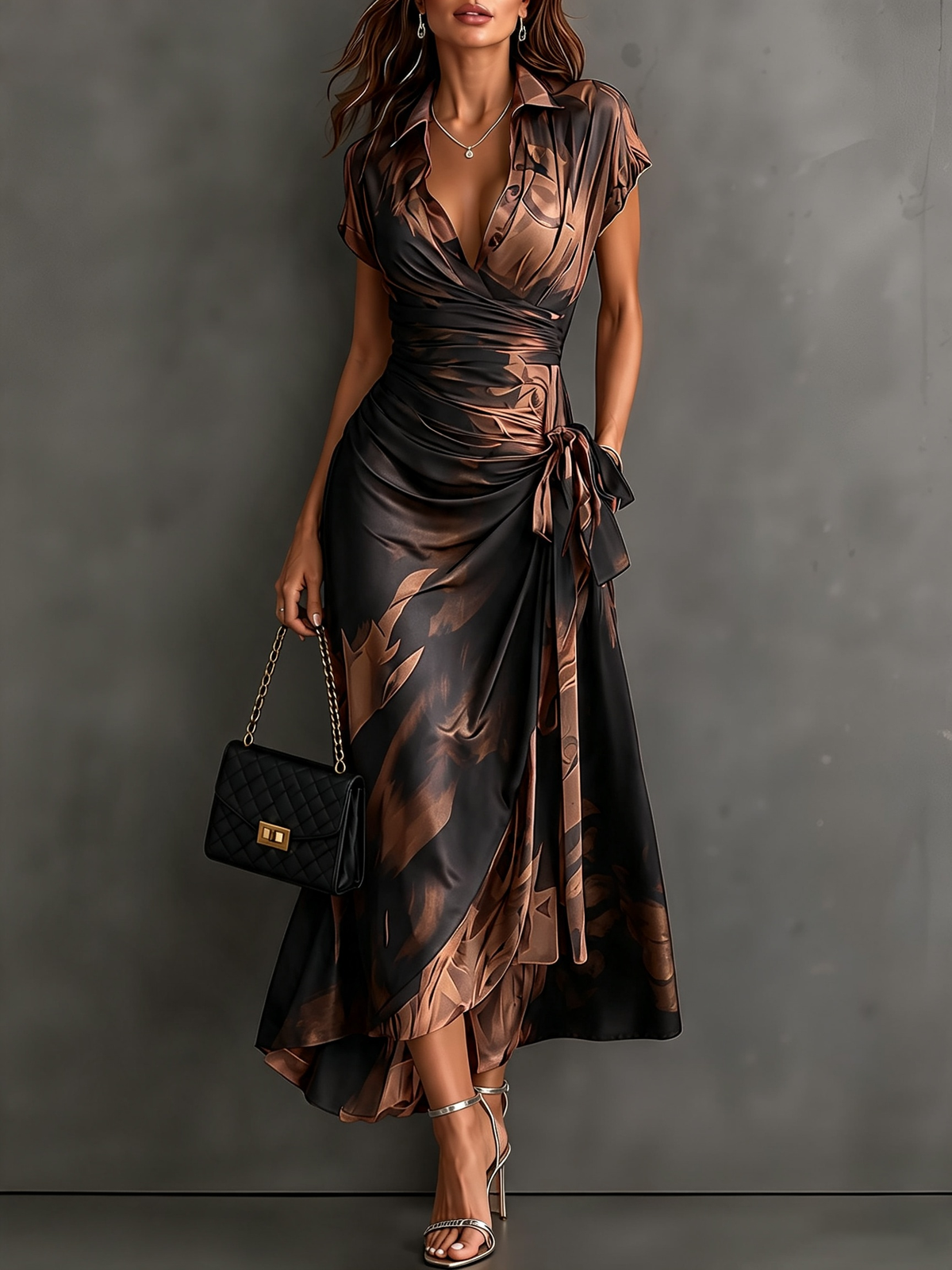 Amelia™ | Printed Wrap Dress