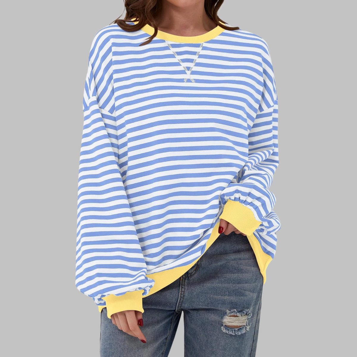 Callie™ | Relaxed Striped Crewneck Top
