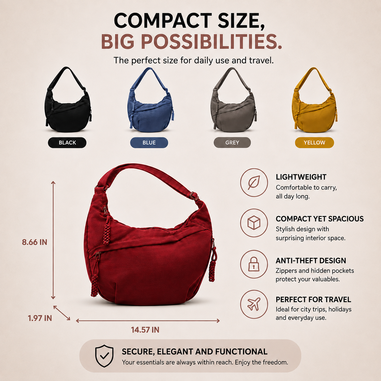 Matilda | Ochre Shoulder Bag