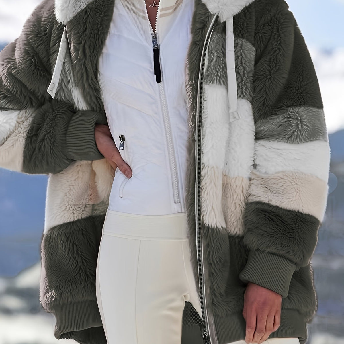 Heidi™ Women’s Colorblock Plush Jacket.
