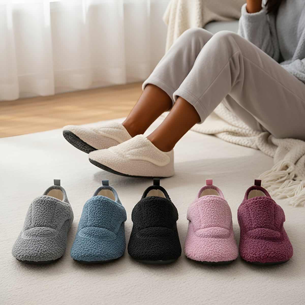 Bridget™ | Soft Wide-Fit House Slippers