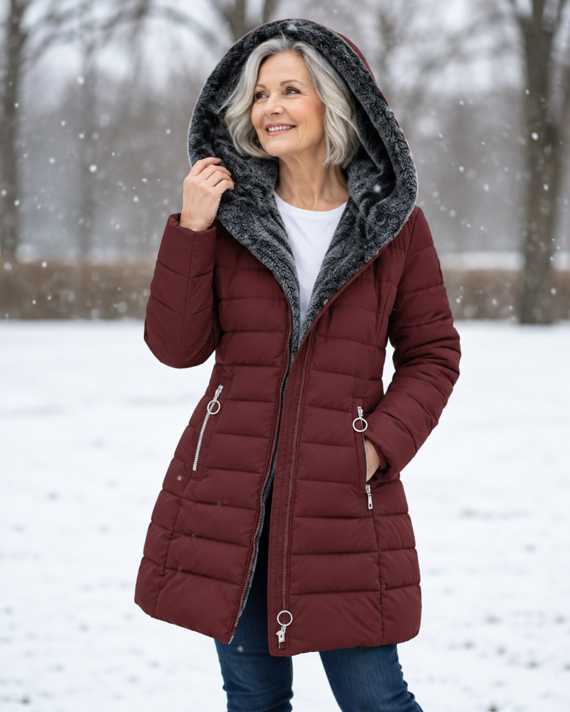 Marga™ | Long Quilted Hooded Winter Coat