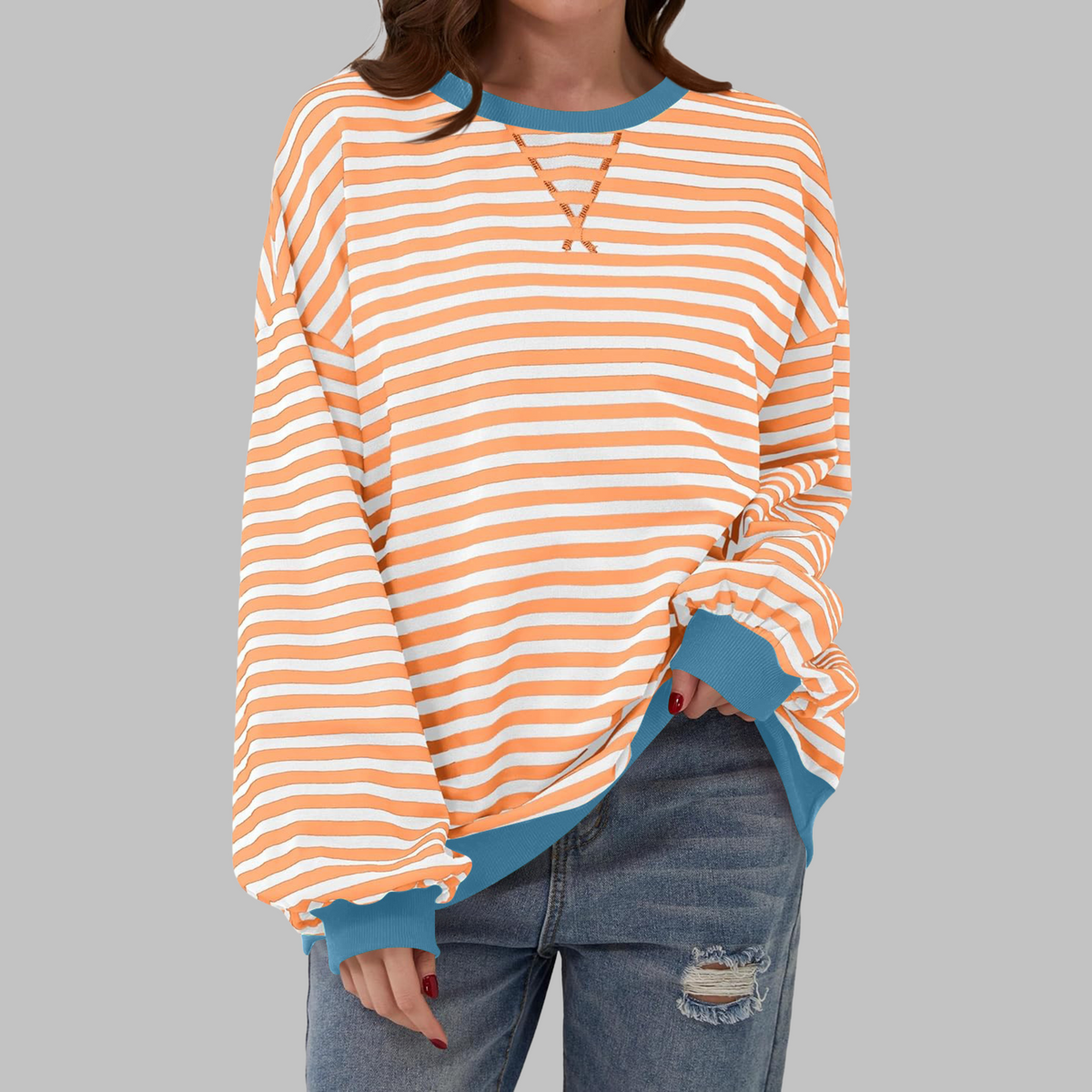 Callie™ | Relaxed Striped Crewneck Top