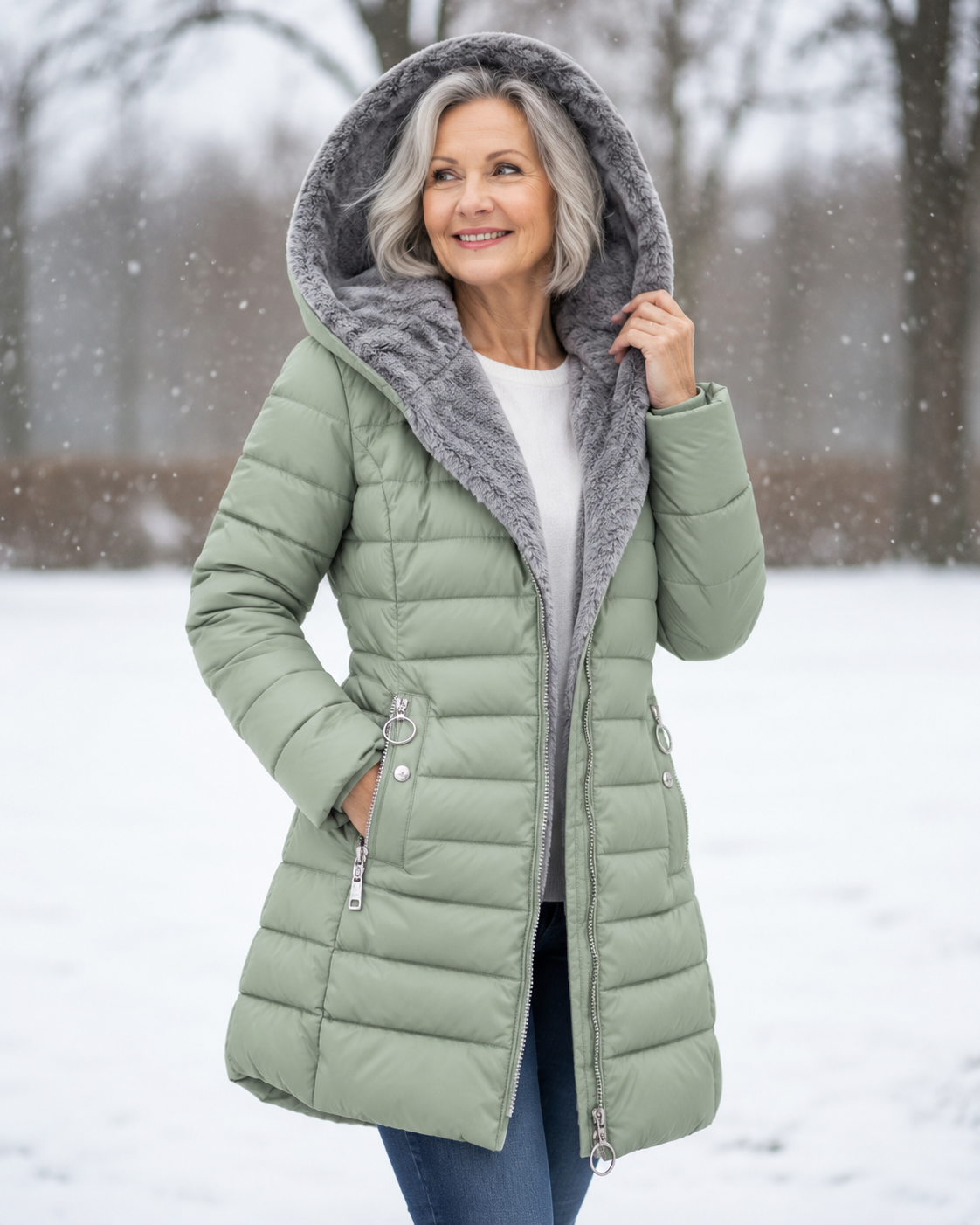 Marga™ | Long Quilted Hooded Winter Coat