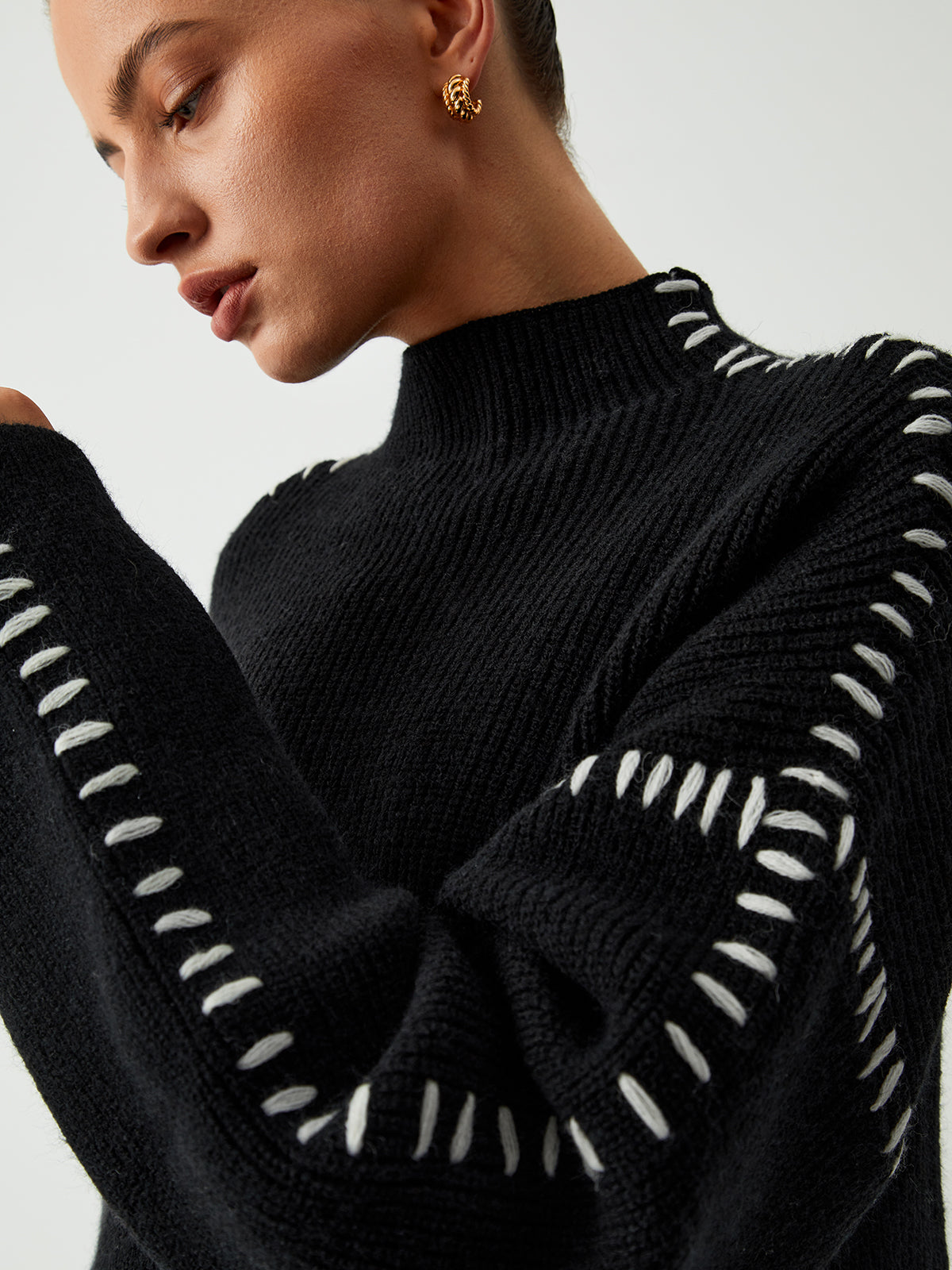 Oversized Mock Neck Sweater
