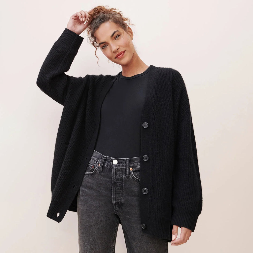 Violet | Women’s Elegant Ribbed Knit Cardigan